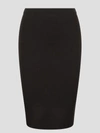 Saint Laurent Woman Midi Skirt Black Size L Wool, Polyamide, Recycled Elastane