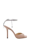 Jimmy Choo Suede Sandals With Rhinestones Detail