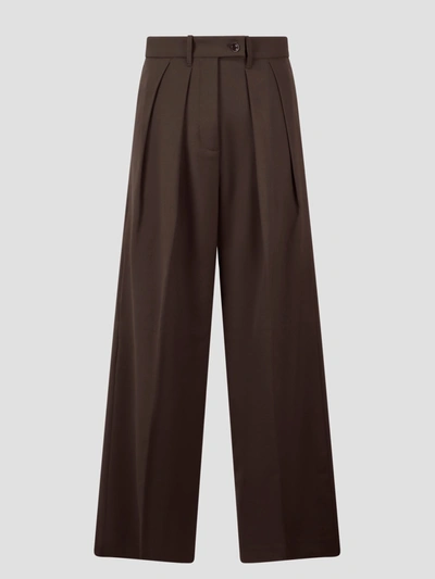 Nine In The Morning Sandra Palazzo 2 Pences Trouser In Brown