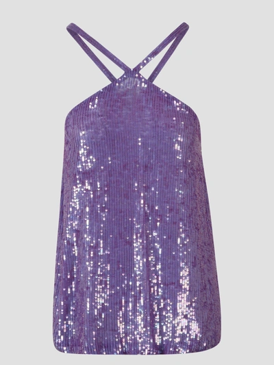 P.a.r.o.s.h Sequins Blouse In Purple