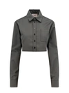 Coperni Grey Cropped Shirt