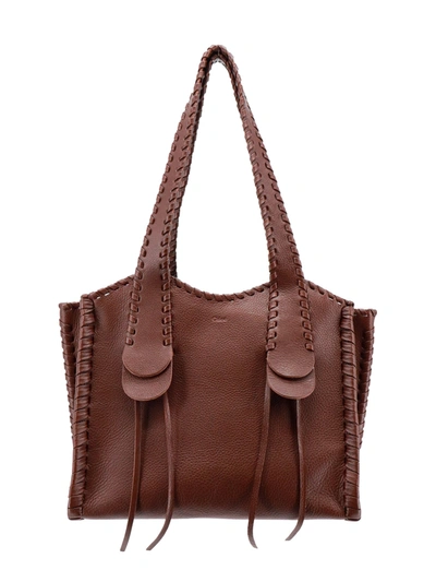 Chloé Leather Shoulder Bag In Brown