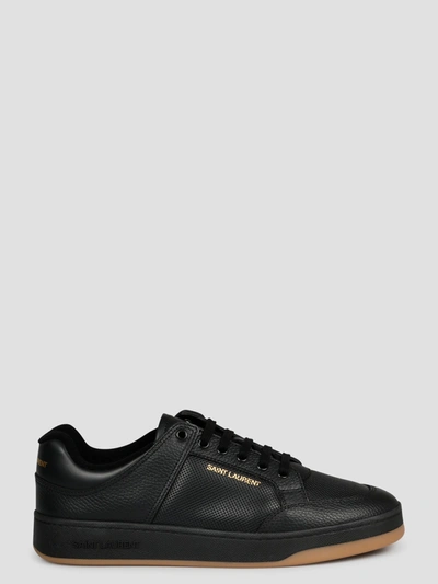 Saint Laurent Men's Sl/61 Low-top Leather Sneakers In Black
