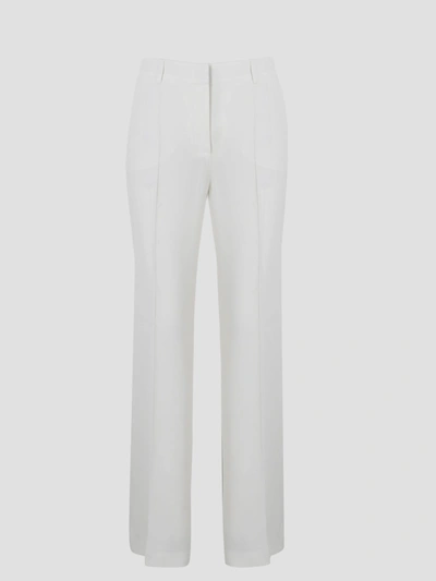 Alberta Ferretti High Waist Tailored Trousers In White