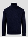 Roberto Collina Ribbed Cuffs Wool Turtleneck Sweater