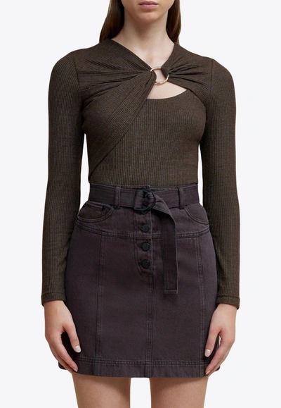 Acler Alfred Top In Brown