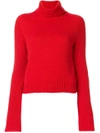 LAMBERTO LOSANI LAMBERTO LOSANI TURTLE NECK JUMPER - RED,25500412192564