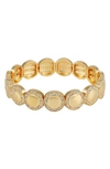 T Tahari Pavé Crystal Stretch Bracelet In Goldtone