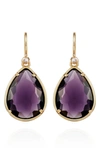 T Tahari Crystal Drop Earrings In Goldtone
