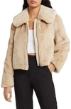 OPEN EDIT OPEN EDIT ZIP FRONT FAUX FUR JACKET