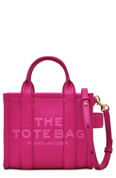 Marc Jacobs The Leather Crossbody Tote 手提包 In Lipstick Pink