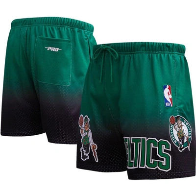 Pro Standard Men's  Purple, Hunter Green Milwaukee Bucks Ombre Mesh Shorts In Purple,kelly Green