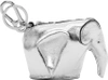 LOEWE Silver Elephant Charm Keychain