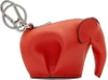 LOEWE Red Elephant Charm Keychain,199.30.N96