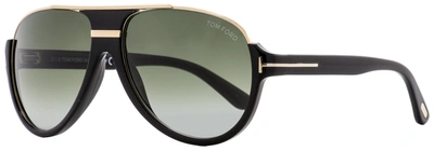 Tom Ford Men's Sunglasses Tf334 Dimitry 01p Shiny Black/gold 59mm In Green