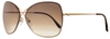 Tom Ford Women's Butterfly Sunglasses Tf250 Colette 28f Rose Gold 63mm In Multi