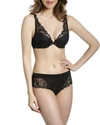 Simone Perele Bloom Embroidered Underwired Stretch-woven Push-up Bra In Black