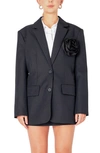 Endless Rose Women's Corsage Blazer In Black