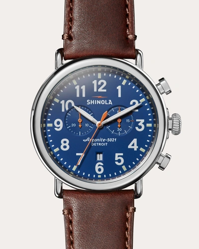 Shinola The Runwell Chronograph 47mm In Blue