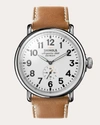 SHINOLA MEN'S RUNWELL 47MM LEATHER-STRAP WATCH