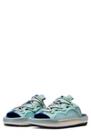 Nike Lace-up Detail Pool Slides In Ocean Cube/ Dark Marina