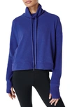 Sweaty Betty Harmonise Luxe Sweatshirt In Hour Blue