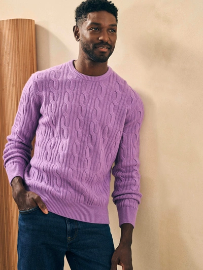 Faherty Reserve Crewneck Sweater In Winter Lilac