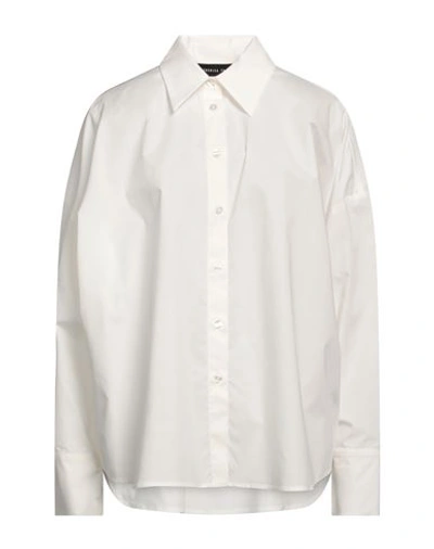 Federica Tosi Woman Shirt White Size 10 Cotton, Elastane