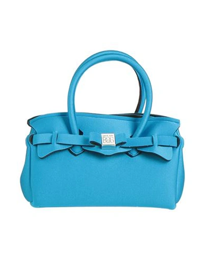 Save My Bag Woman Handbag Azure Size - Peek (polyether - Ether - Ketone), Polyamide, Elastane In Blue