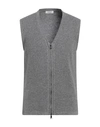 Crossley Man Cardigan Grey Size L Wool, Cashmere