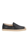 Tod's Woman Espadrilles Azure Size 8 Soft Leather In Black