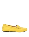 BOEMOS BOEMOS WOMAN LOAFERS YELLOW SIZE 8 SOFT LEATHER