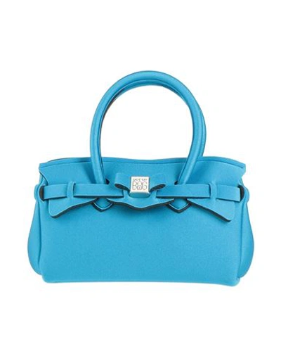 Save My Bag Woman Handbag Azure Size - Peek (polyether - Ether - Ketone), Polyamide, Elastane In Blue