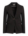Camicettasnob Woman Blazer Black Size 8 Cotton, Polyester, Elastane
