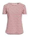 Camicettasnob Woman T-shirt Red Size 6 Polyamide, Elastane