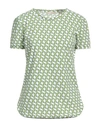 Camicettasnob Woman T-shirt Green Size 10 Polyamide, Elastane