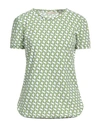 Camicettasnob Woman T-shirt Green Size 10 Polyamide, Elastane In Green