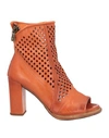 A.S. 98 A. S.98 WOMAN ANKLE BOOTS ORANGE SIZE 6 LEATHER