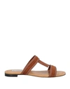 Tod's Cuoio Legg. 37b Sandalo Doppia T In Brown