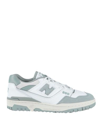 New Balance 550 Man Sneakers White Size 8.5 Leather, Textile Fibers