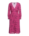 OTTOD'AME OTTOD'AME WOMAN MIDI DRESS FUCHSIA SIZE 8 VISCOSE