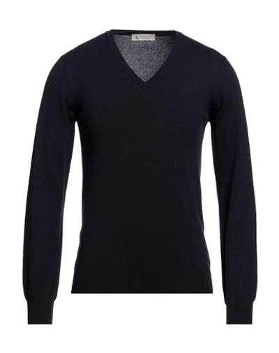 Piacenza Cashmere 1733 Man Sweater Midnight Blue Size 46 Cashmere