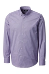 CUTTER & BUCK SOAR TAILORED WINDOWPANE CHECK DRESS SHIRT