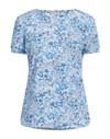Camicettasnob Woman T-shirt Sky Blue Size 8 Polyamide, Elastane