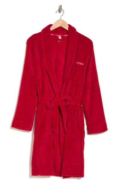 Calvin Klein Plush Robe In Xcn Obsess