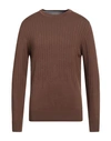 Primo Emporio Man Sweater Brown Size 3xl Viscose, Nylon In Brown