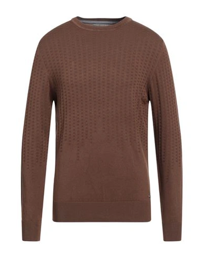 Primo Emporio Man Sweater Brown Size 3xl Viscose, Nylon