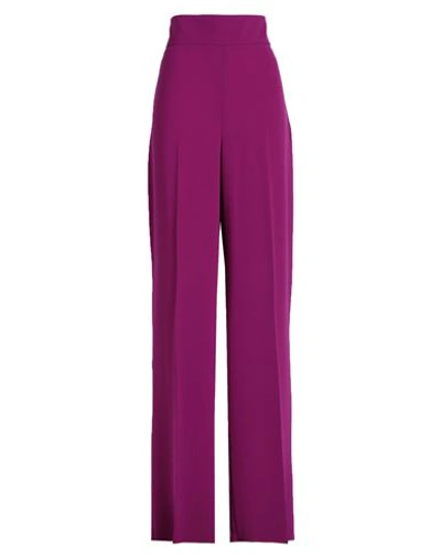 Max Mara Studio Woman Pants Garnet Size 12 Triacetate, Polyester In Red