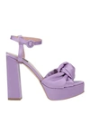 Islo Isabella Lorusso Woman Sandals Lilac Size 11 Textile Fibers In Purple