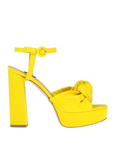 Islo Isabella Lorusso Woman Sandals Yellow Size 10 Textile Fibers